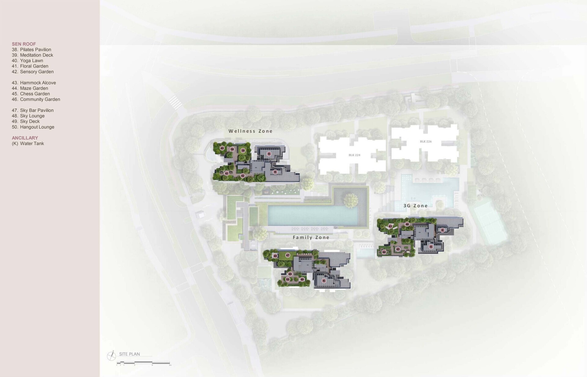 The Sen siteplan